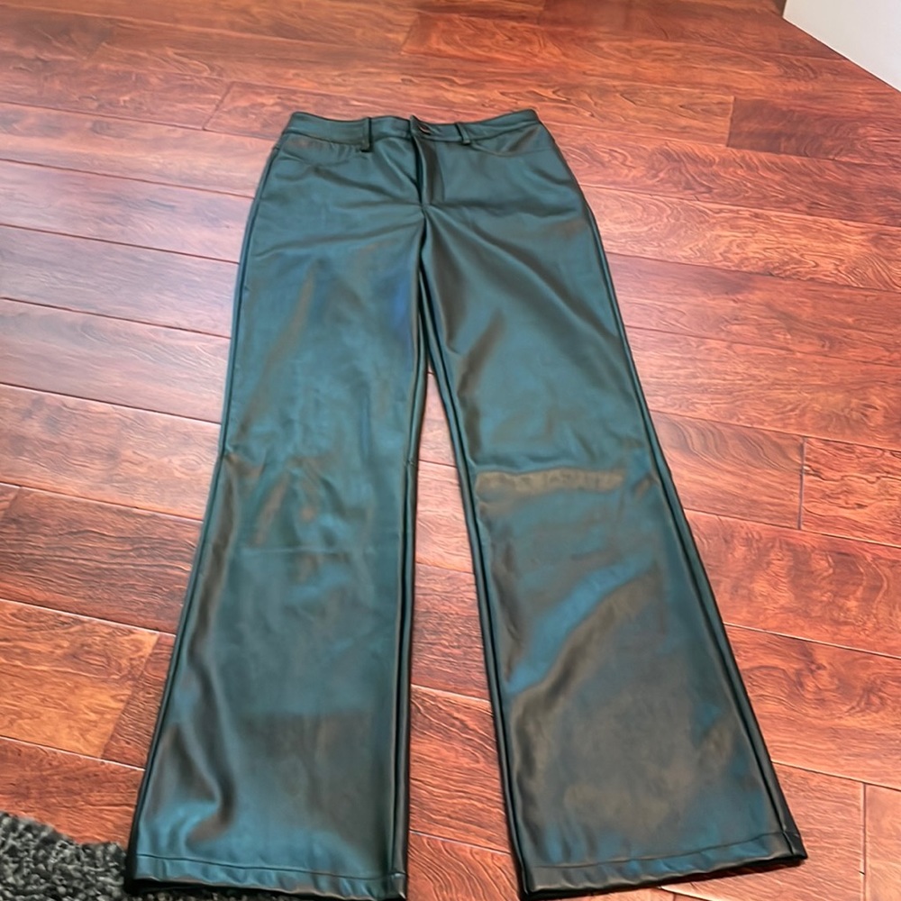 Black Faux Leather Pants